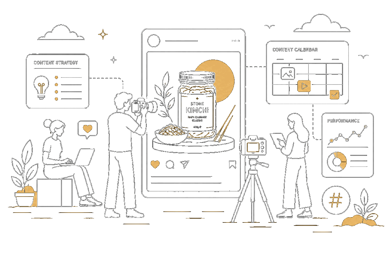 Content & Social illustration